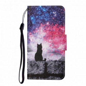 Flip Case Für Samsung Galaxy A22 4G Katzengeschichten Mit Lanyard