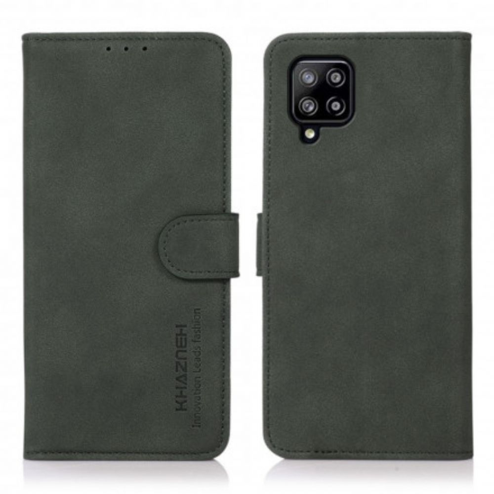 Flip Case Für Samsung Galaxy A22 4G Khazneh Modischer Ledereffekt