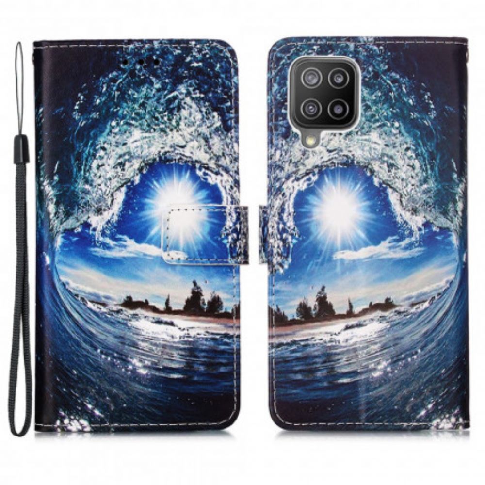 Flip Case Für Samsung Galaxy A22 4G Kiff Die Welle