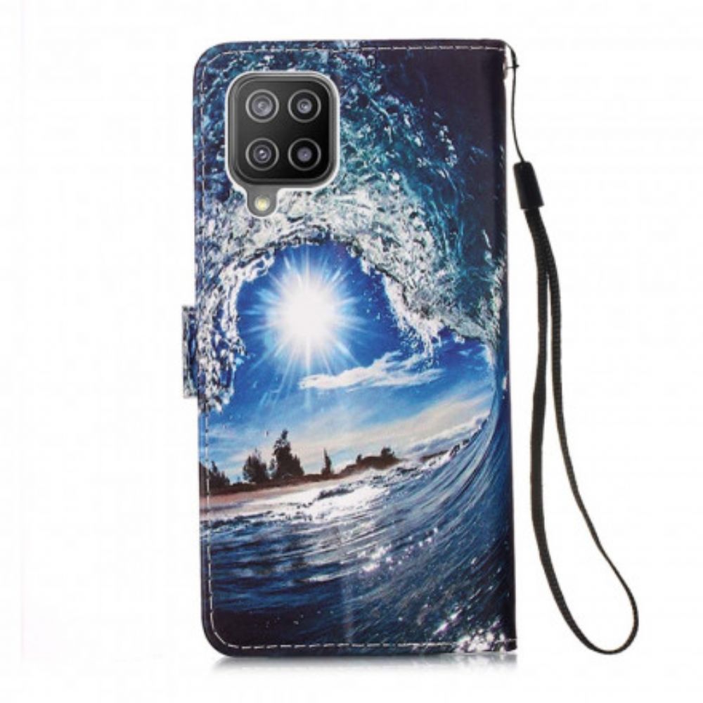 Flip Case Für Samsung Galaxy A22 4G Kiff Die Welle