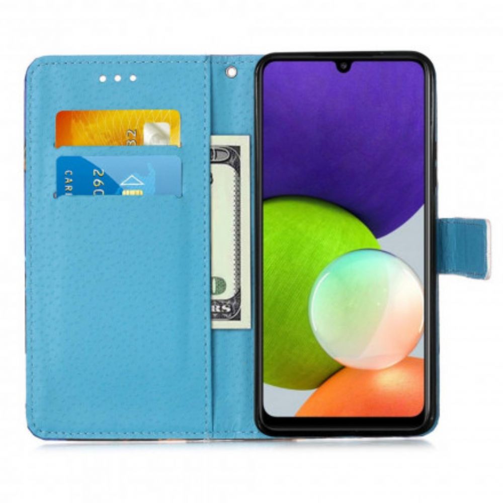 Flip Case Für Samsung Galaxy A22 4G Kiff Die Welle