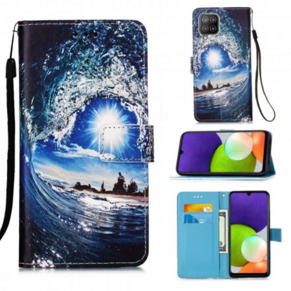 Flip Case Für Samsung Galaxy A22 4G Kiff Die Welle