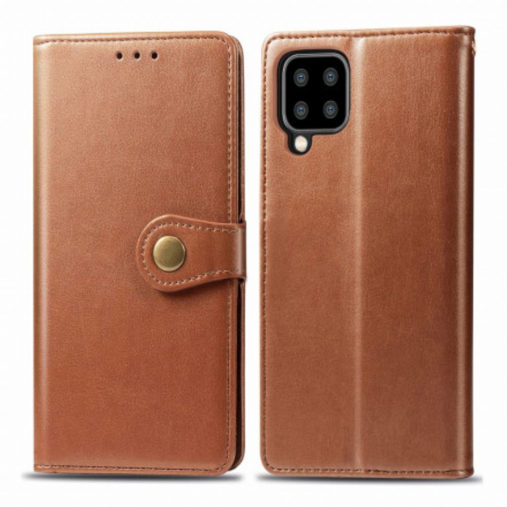 Flip Case Für Samsung Galaxy A22 4G Kunstleder Und Vintage-verschluss