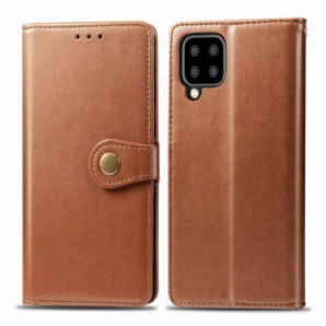 Flip Case Für Samsung Galaxy A22 4G Kunstleder Und Vintage-verschluss