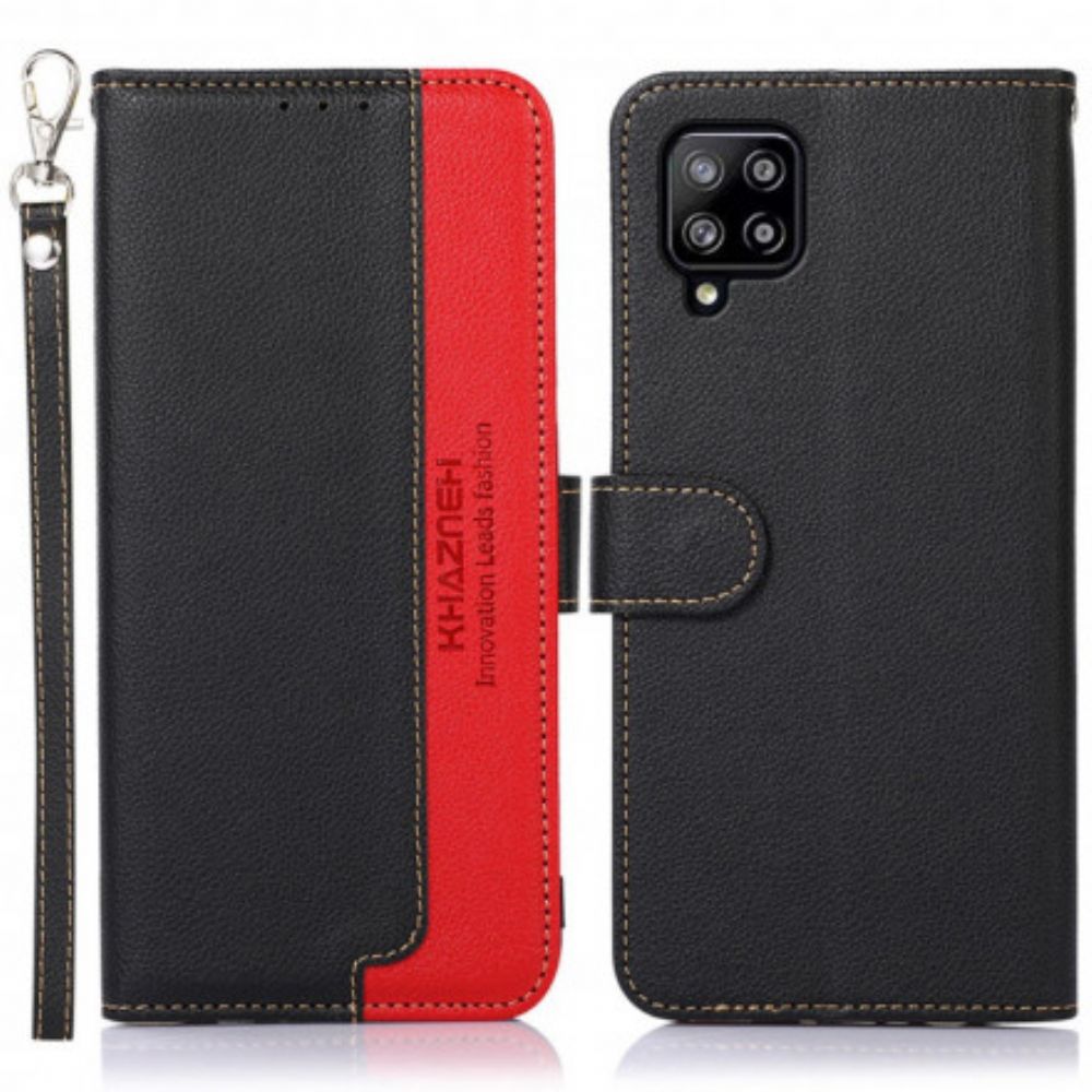 Flip Case Für Samsung Galaxy A22 4G Liche Style Rfid Khazneh