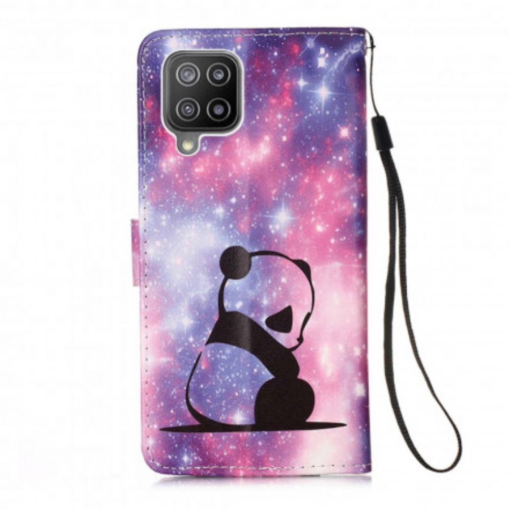 Flip Case Für Samsung Galaxy A22 4G Panda-galaxie