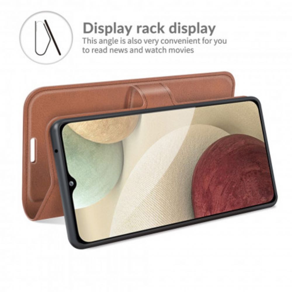 Flip Case Für Samsung Galaxy A22 4G Schmales Kunstleder