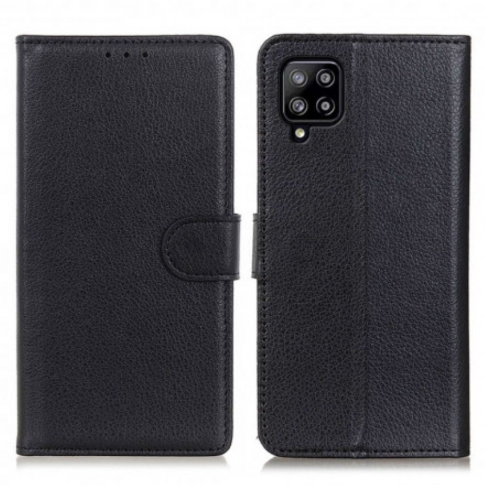 Flip Case Für Samsung Galaxy A22 4G Traditionell Litschi