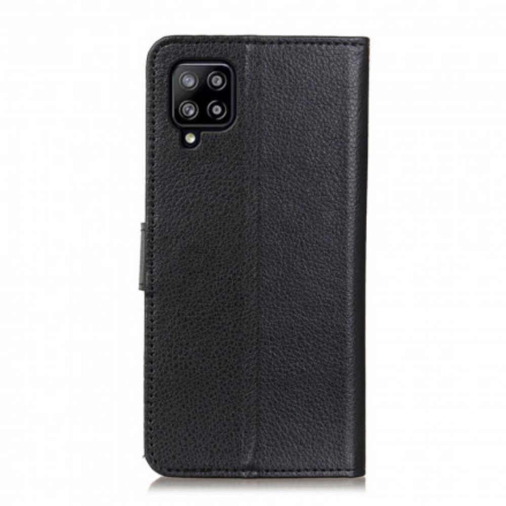 Flip Case Für Samsung Galaxy A22 4G Traditionell Litschi