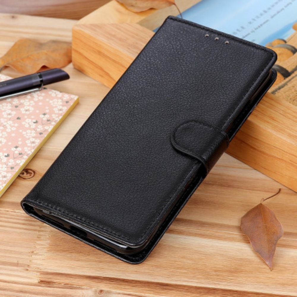 Flip Case Für Samsung Galaxy A22 4G Traditionell Litschi