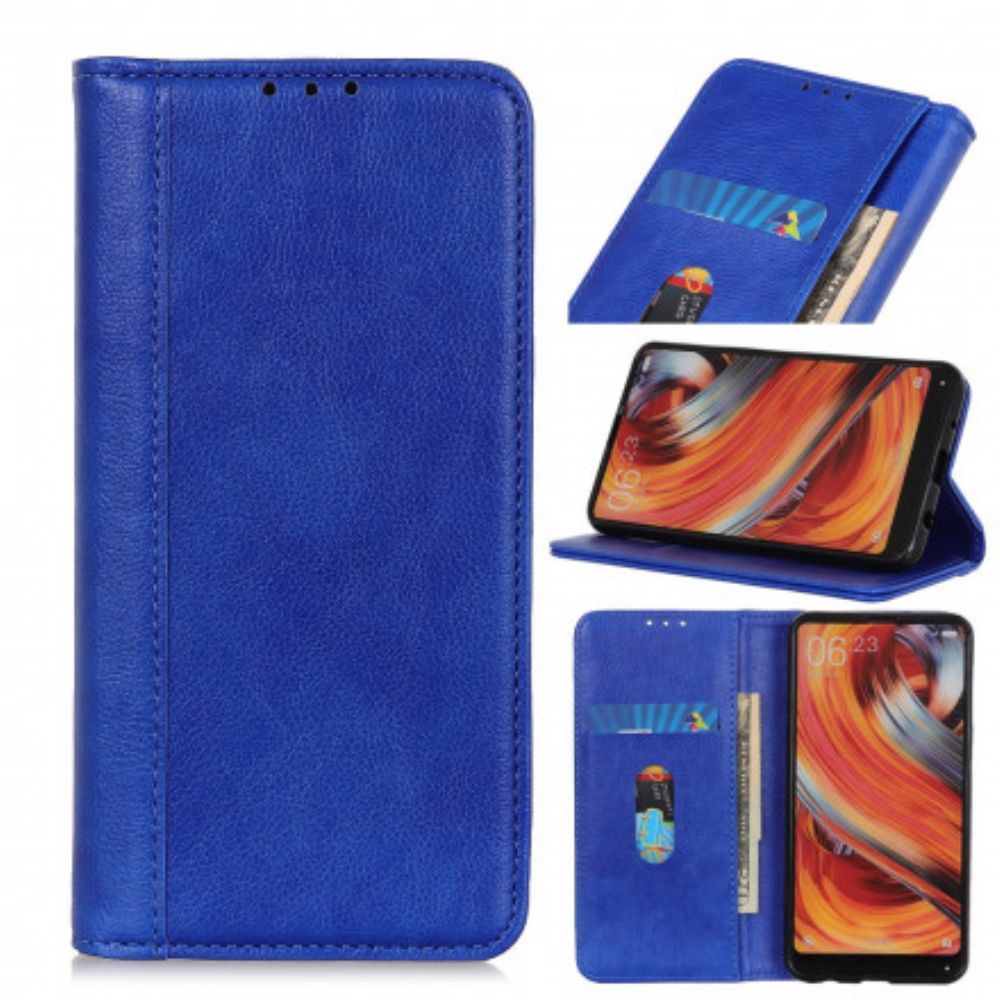 Schutzhülle Für Samsung Galaxy A22 4G Flip Case Ausführung In Gespaltenem Litschileder