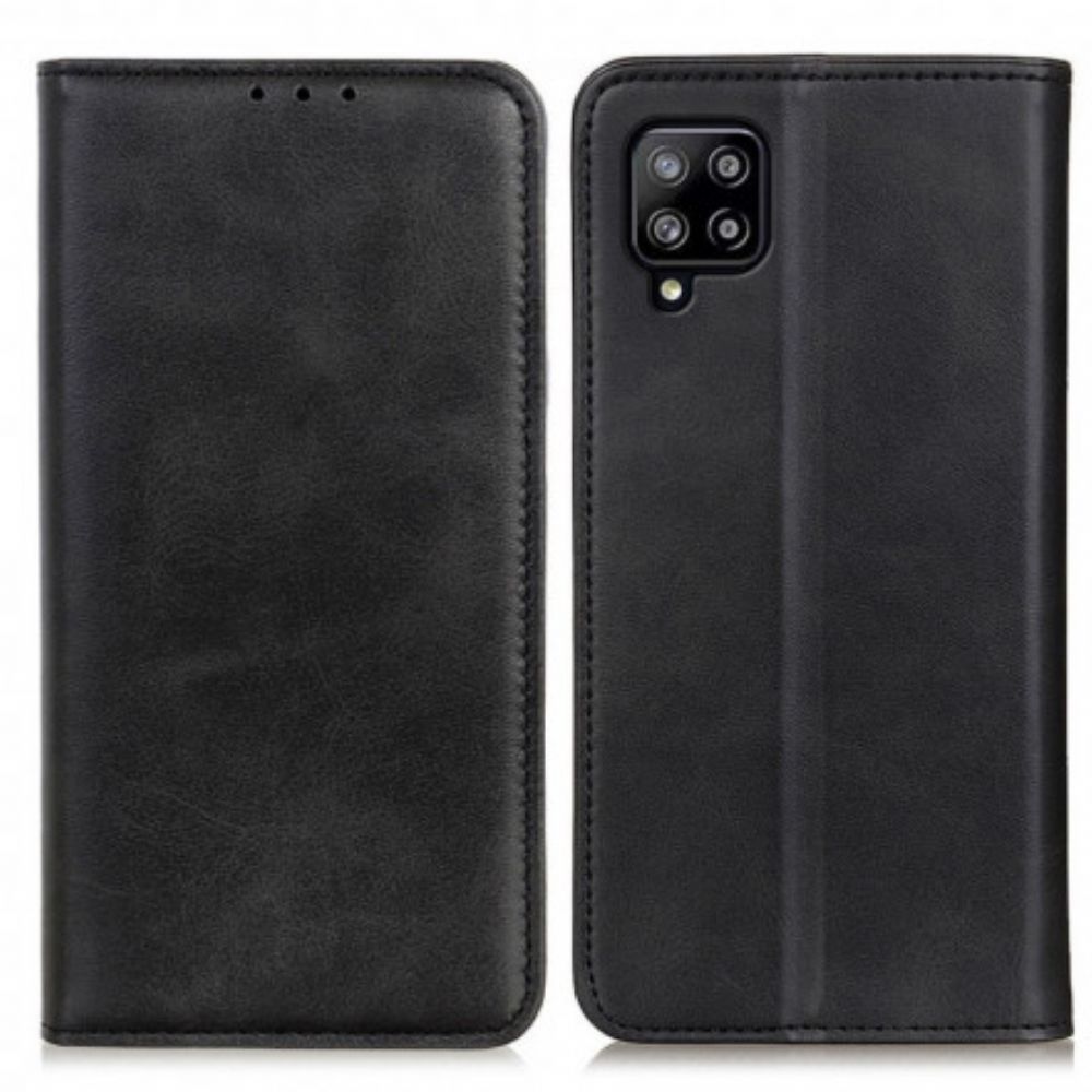 Schutzhülle Für Samsung Galaxy A22 4G Flip Case Echtes Spaltleder