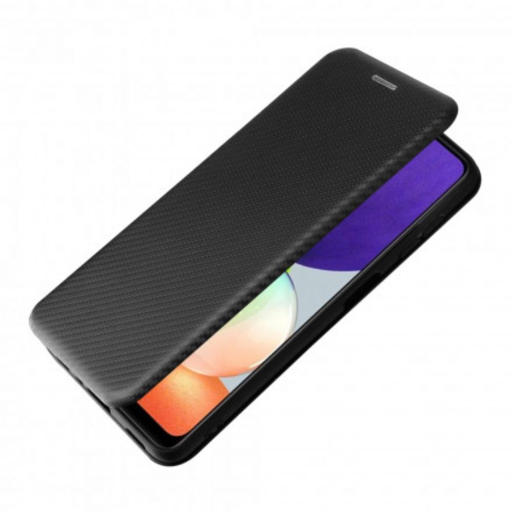 Schutzhülle Für Samsung Galaxy A22 4G Flip Case Kohlefaser