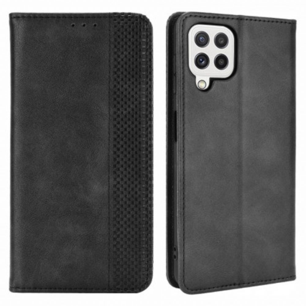 Schutzhülle Für Samsung Galaxy A22 4G Flip Case Stilisierter Vintage-ledereffekt