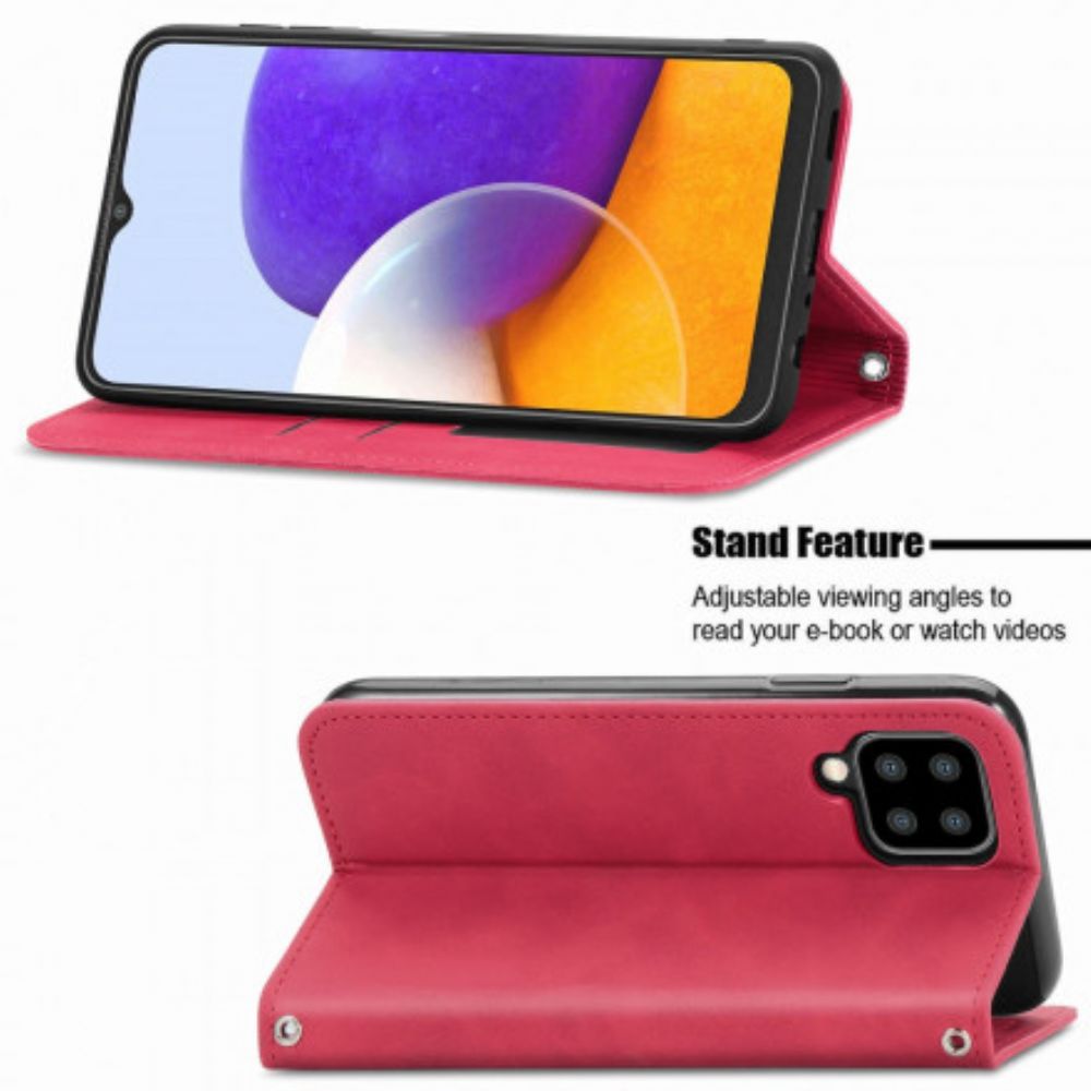 Schutzhülle Für Samsung Galaxy A22 4G Flip Case Vintage Kunstleder