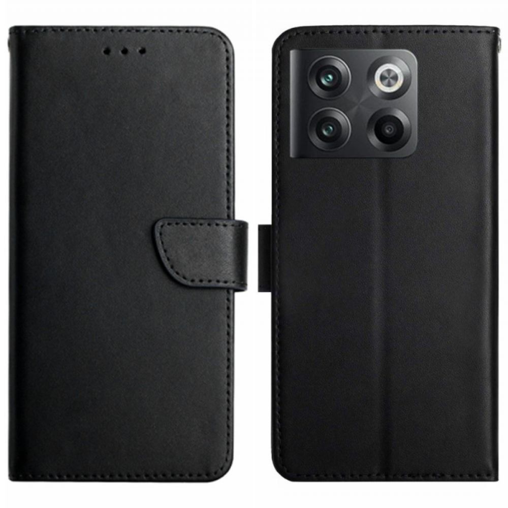 Flip Case Für OnePlus 10T 5G Echtes Nappaleder