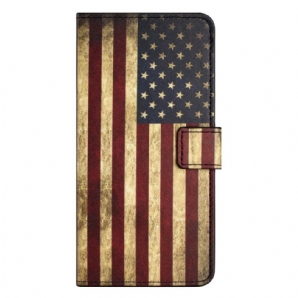 Lederhüllen Für OnePlus 10T 5G Vintage Amerikanische Flagge