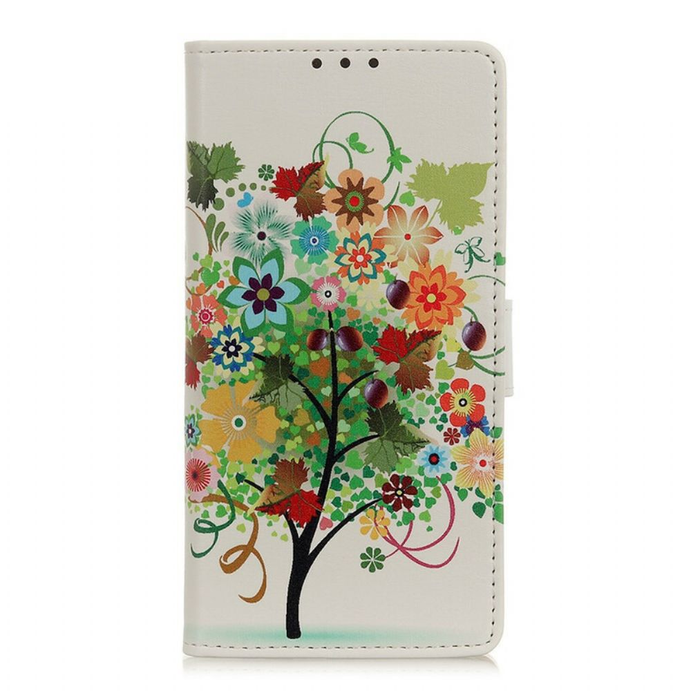 Flip Case Für Samsung Galaxy A31 Blühender Baum