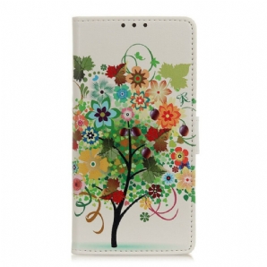 Flip Case Für Samsung Galaxy A31 Blühender Baum