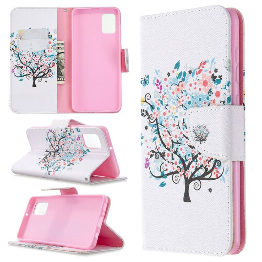 Flip Case Für Samsung Galaxy A31 Blumiger Baum