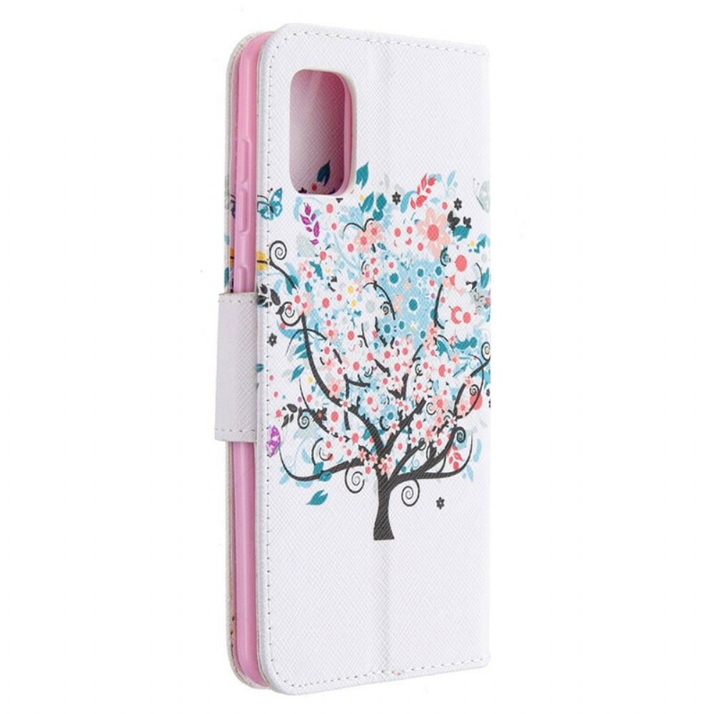 Flip Case Für Samsung Galaxy A31 Blumiger Baum