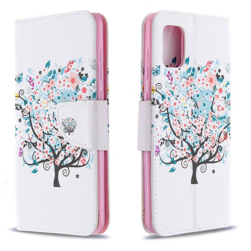 Flip Case Für Samsung Galaxy A31 Blumiger Baum