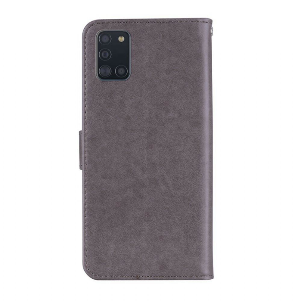 Flip Case Für Samsung Galaxy A31 Eulen-mandala Und Anhänger