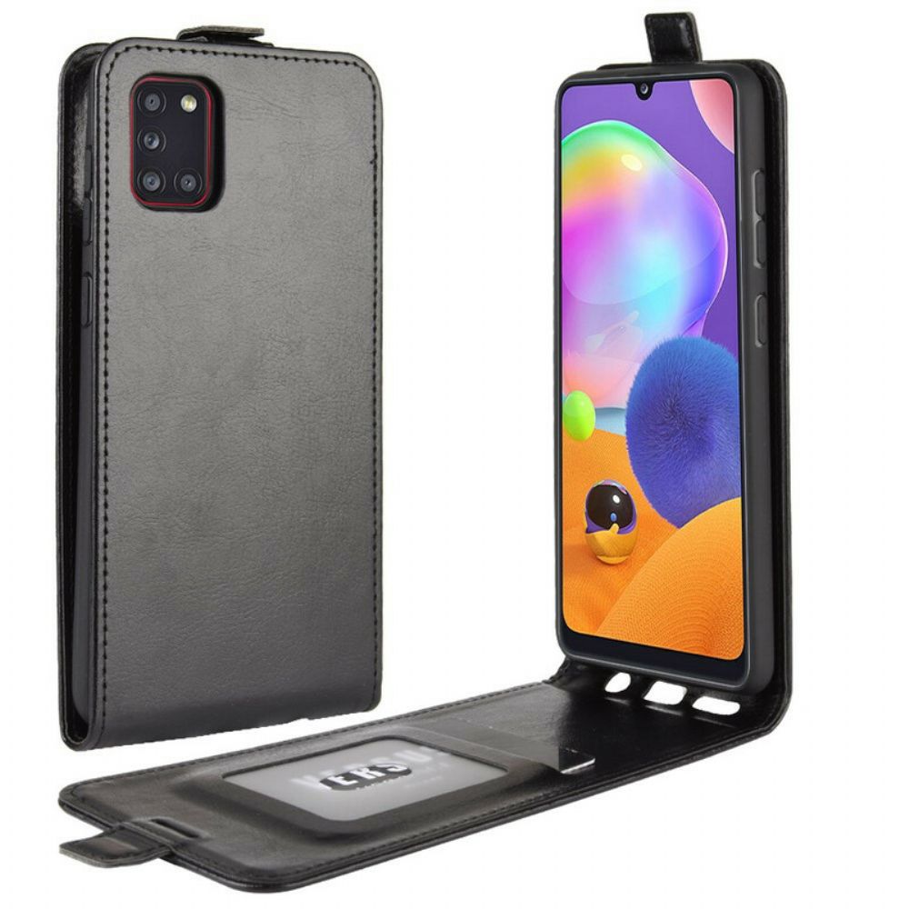 Flip Case Für Samsung Galaxy A31 Flip Case Faltbarer Ledereffekt