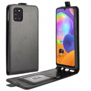 Flip Case Für Samsung Galaxy A31 Flip Case Faltbarer Ledereffekt