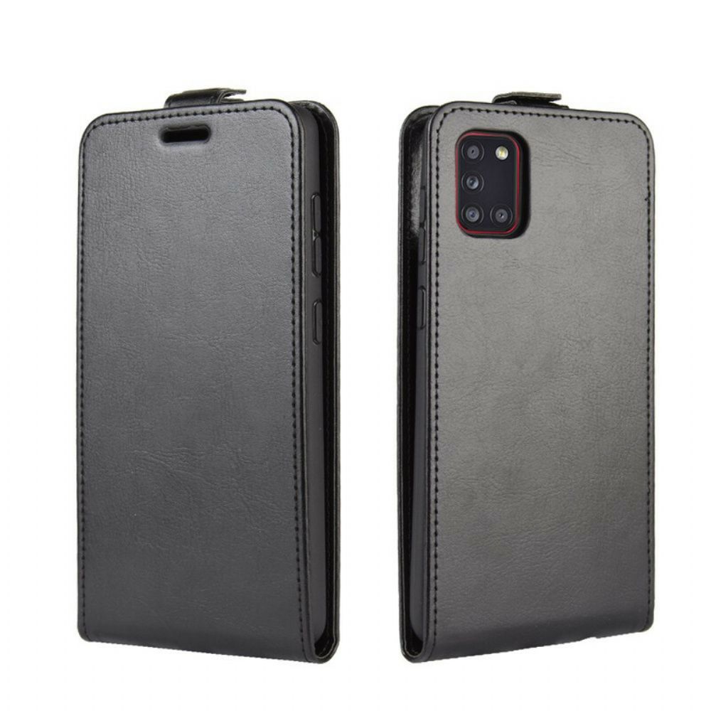 Flip Case Für Samsung Galaxy A31 Flip Case Faltbarer Ledereffekt