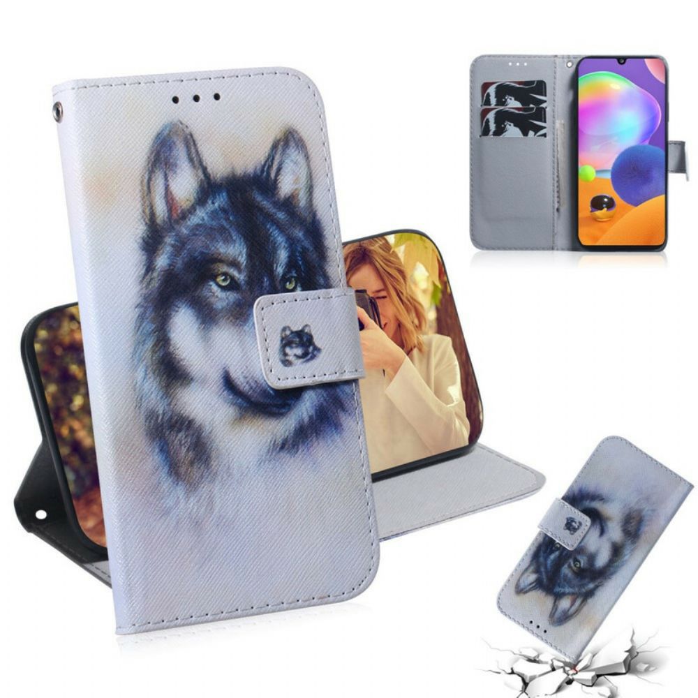 Flip Case Für Samsung Galaxy A31 Hundeblick