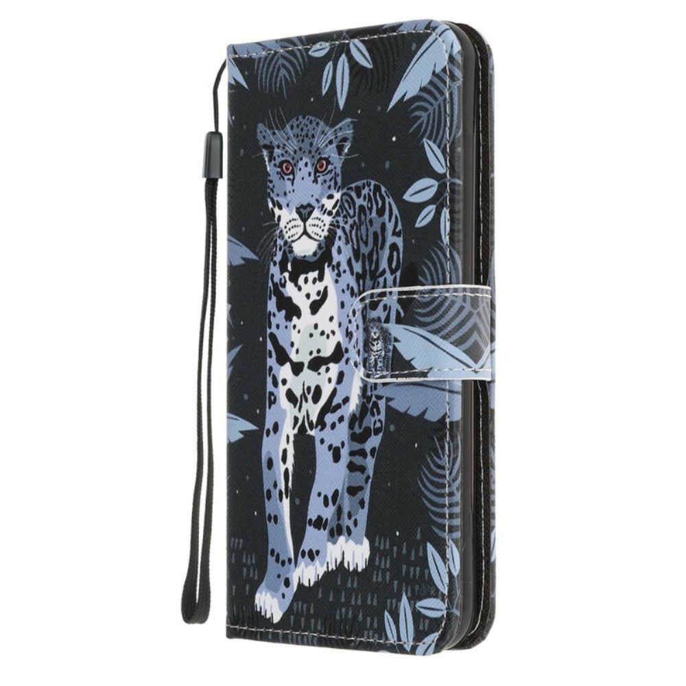 Flip Case Für Samsung Galaxy A31 Mit Kordel Tanga Leopard