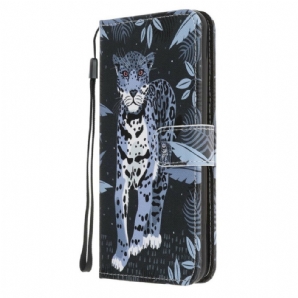 Flip Case Für Samsung Galaxy A31 Mit Kordel Tanga Leopard