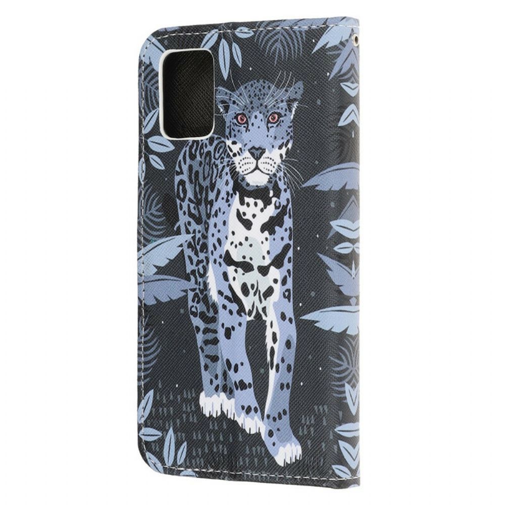 Flip Case Für Samsung Galaxy A31 Mit Kordel Tanga Leopard