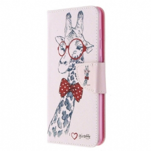 Flip Case Für Samsung Galaxy A31 Nerdige Giraffe