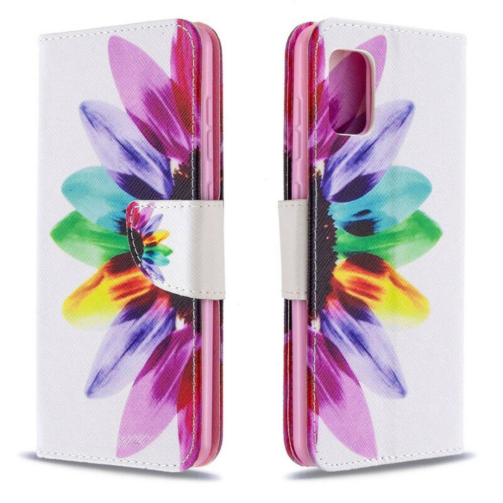 Lederhüllen Für Samsung Galaxy A31 Aquarell Blume