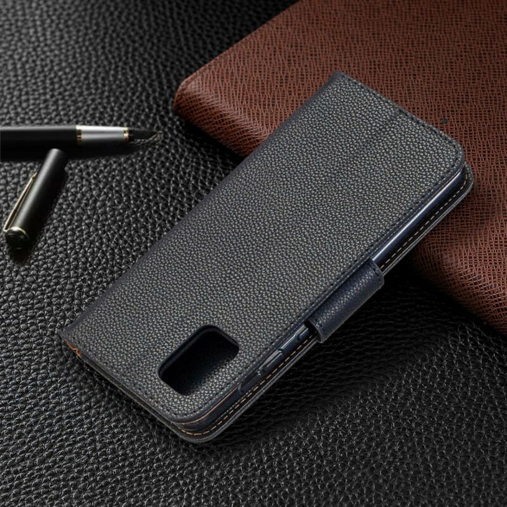 Lederhüllen Für Samsung Galaxy A31 Flip Case Litschi-klappe Schräg