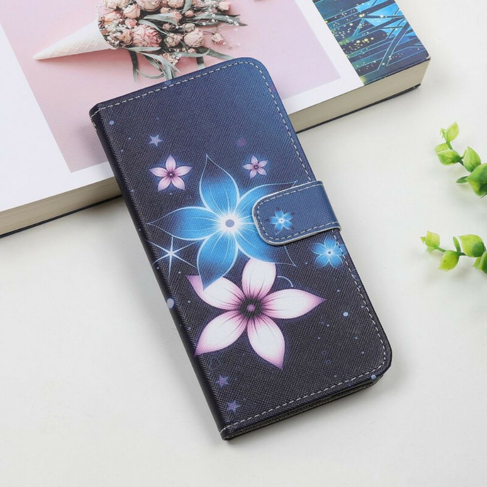 Lederhüllen Für Samsung Galaxy A31 Mit Kordel Mondband Blumen