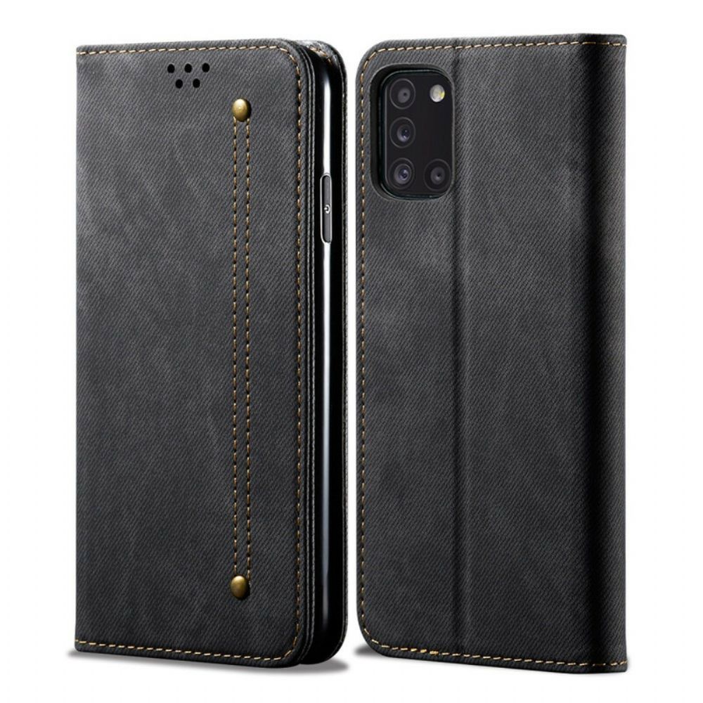 Schutzhülle Für Samsung Galaxy A31 Flip Case Jeansstoff