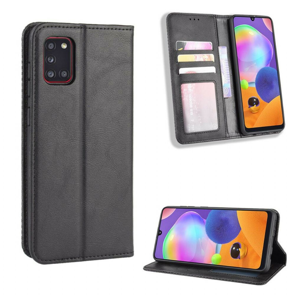 Schutzhülle Für Samsung Galaxy A31 Flip Case Stilisierter Vintage-ledereffekt