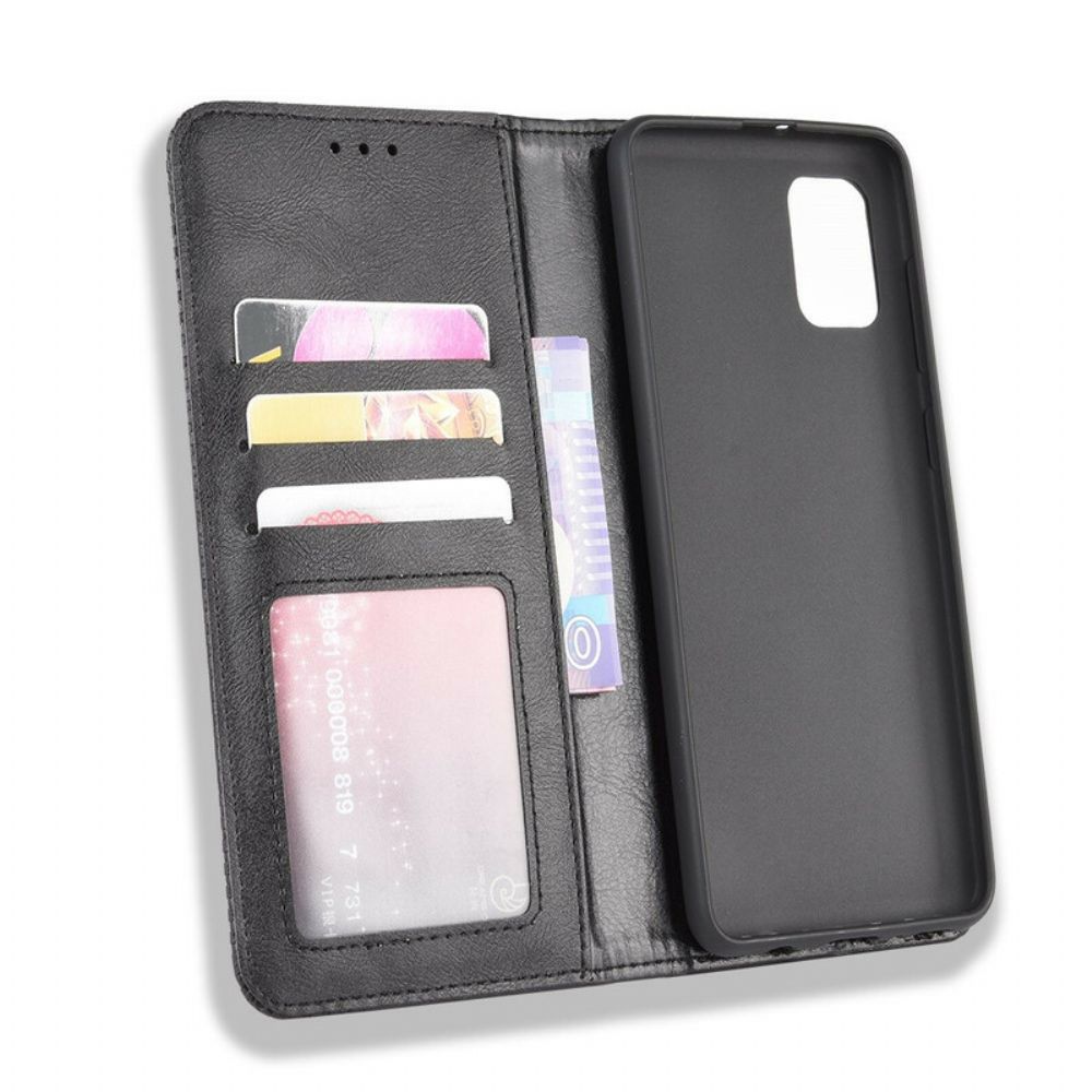 Schutzhülle Für Samsung Galaxy A31 Flip Case Stilisierter Vintage-ledereffekt