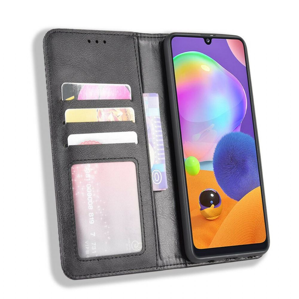 Schutzhülle Für Samsung Galaxy A31 Flip Case Stilisierter Vintage-ledereffekt