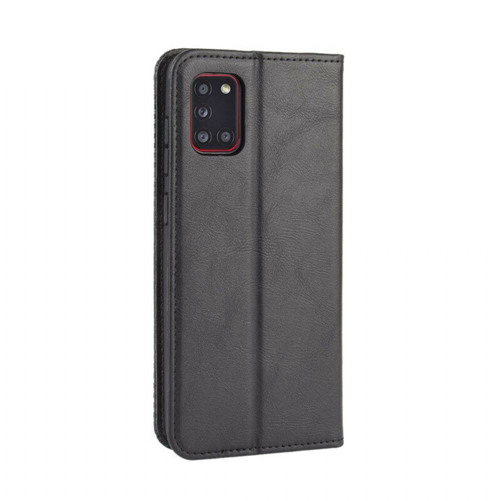 Schutzhülle Für Samsung Galaxy A31 Flip Case Stilisierter Vintage-ledereffekt