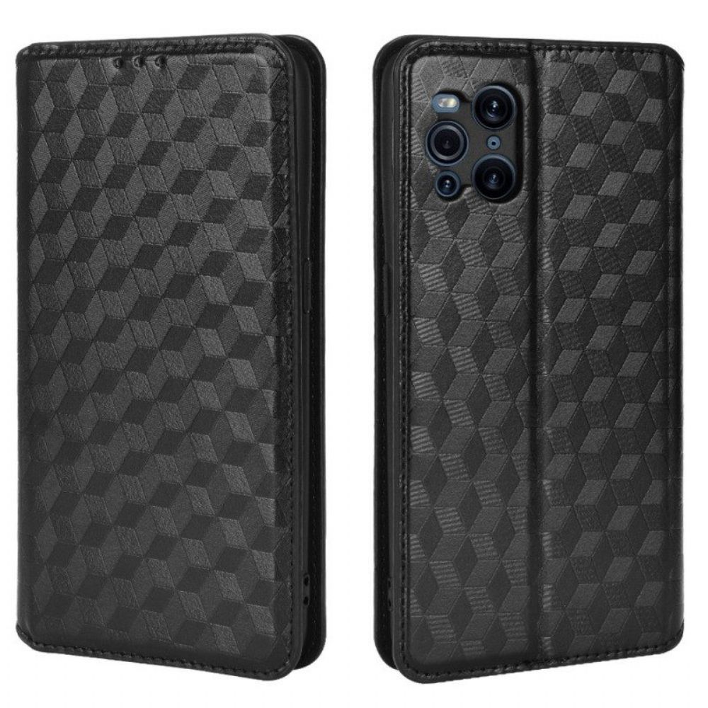 Schutzhülle Für Oppo Find X3 Pro Flip Case Diamant-ledereffekt