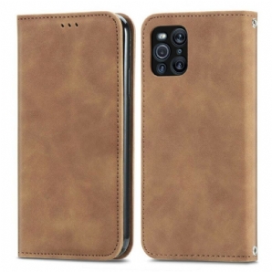 Schutzhülle Für Oppo Find X3 Pro Flip Case Vintage-kunstleder