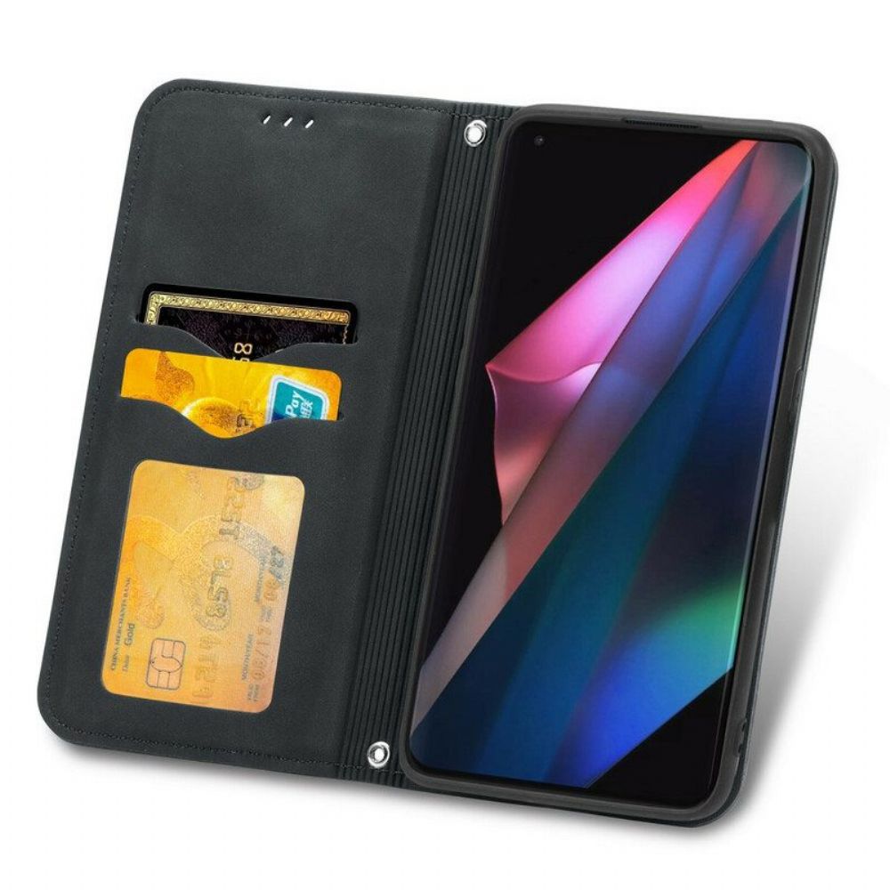 Schutzhülle Für Oppo Find X3 Pro Flip Case Vintage-kunstleder