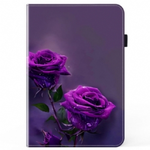 Case iPad Pro 13 (2024) Handyhülle Lila Rosen