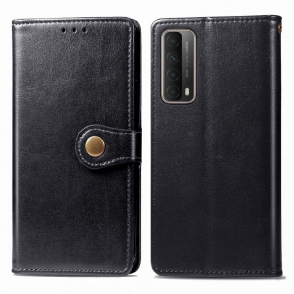 Flip Case Für Huawei P Smart 2024 Kunstleder Und Vintage-verschluss