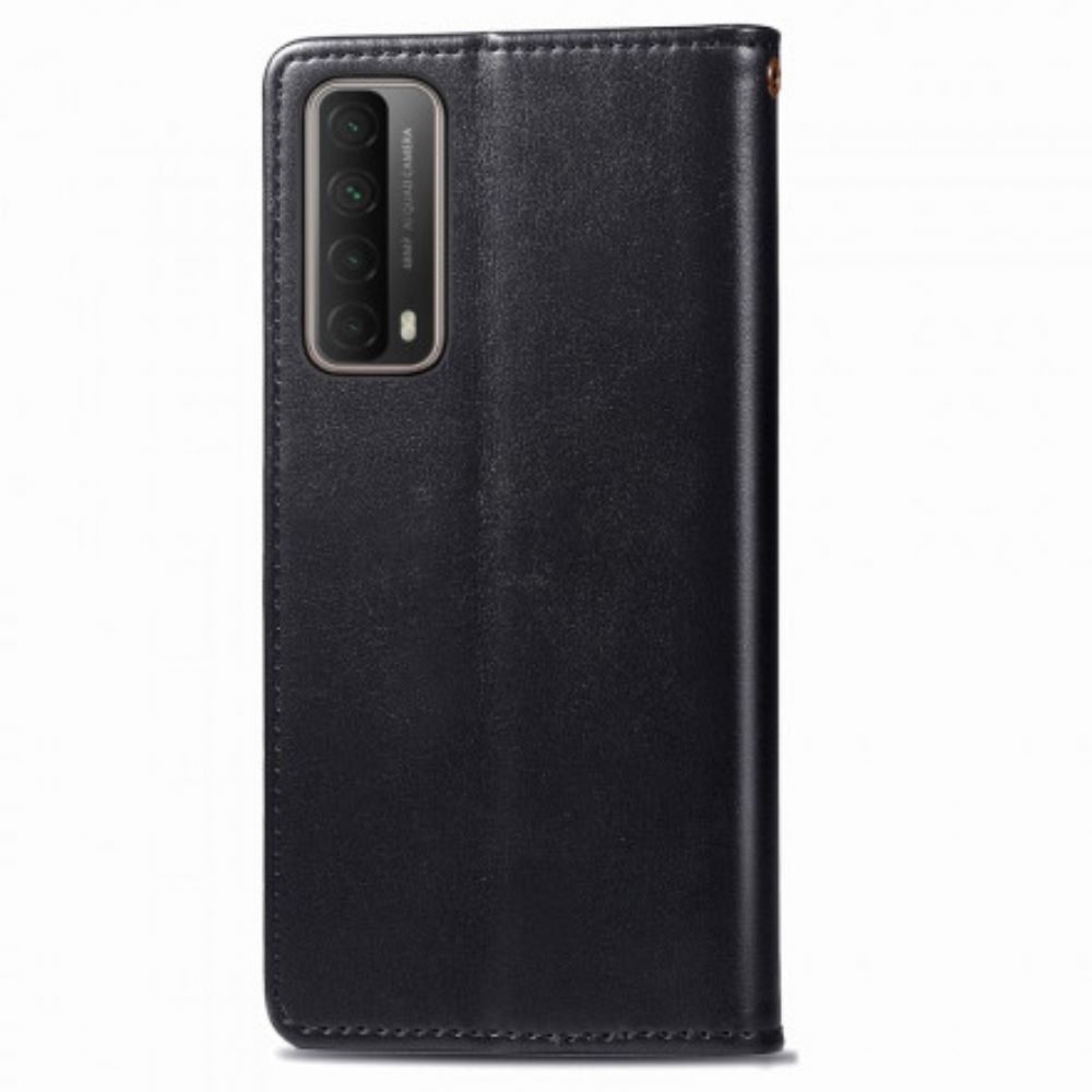 Flip Case Für Huawei P Smart 2024 Kunstleder Und Vintage-verschluss