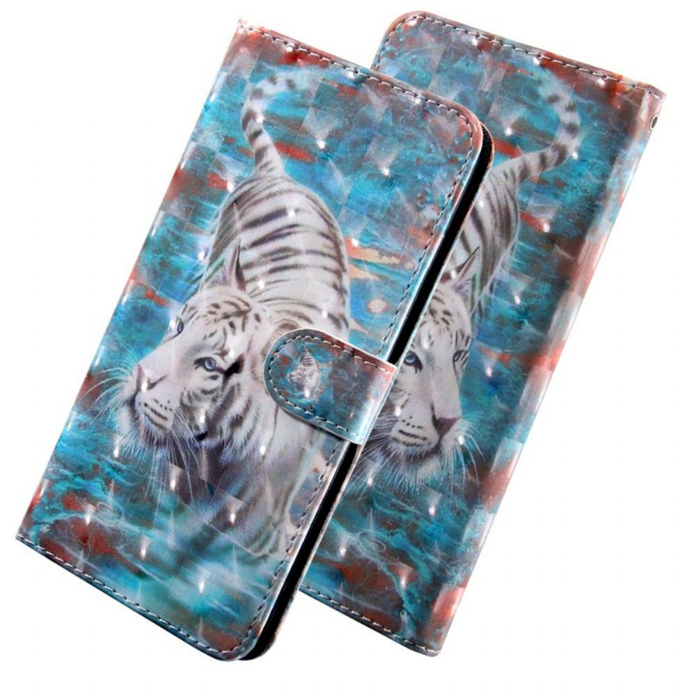 Flip Case Für Huawei P Smart 2024 Lichtfleck Lucian Der Tiger